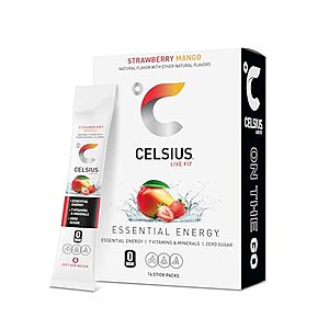 [NEW, SnS] $7.11 | 14-Count CELSIUS On-the-Go Powder Sticks (Strawberry Mango) at Amazon