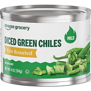 Amazon Grocery, Fire Roasted Diced Green Chiles, Mild, 4 Oz~$0.75 With S&S @ Amazon