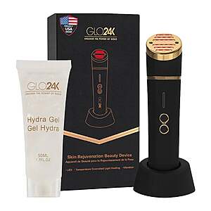GLO24K Red Light LED Rejuvenation Device with Heat / Vibration + Hydra Gel $79.99 + $2.99 Shipping Costco.com