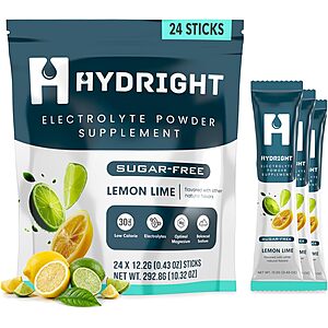 Electrolyte Powder Packets, Lemon Lime Sugar-Free Hydration Drink Mix, Fast Rehydration, Energy & Recovery $19.99