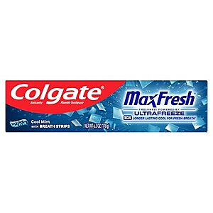 [AC] $1.99* | 6.3oz. Colgate MaxFresh Fluoride Anticavity Toothpaste (Cool Mint) at Amazon