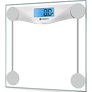 Etekcity Digital Body Weight Bathroom Scale, 6mm Tempered Glass, 400 lbs $16.87