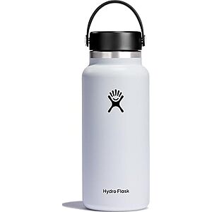 $19.92* | 32-Oz Hydro Flask Insulated Water Bottle w/ Wide Mouth Flex Lid (White) at Amazon