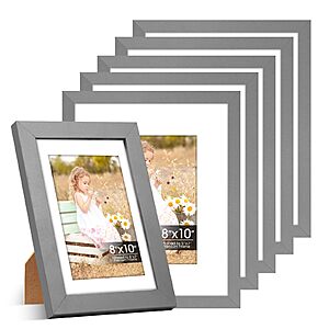 6-Pack, 8x10 Picture Frames, Mat for 5x7 Photos (various) - $9.33 AC + AND MORE