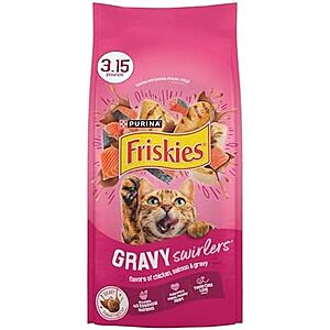 [SnS, AC] $3.30* | 3.15-lb Purina Friskies Gravy Swirlers Dry Cat Food (Chicken, Salmon & Gravy) at Amazon