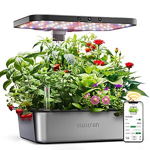 owltron Smart Hydroponics Growing System Kit,15 Pods Indoor Herb Garden
