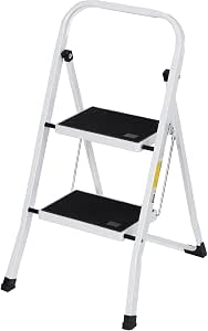 Select Accounts: Simpli-Magic 2-Step Folding Steel Ladder Stool (White) $19.43 + Free Shipping w/ Prime or on $35+