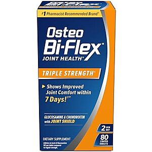 [SnS, AC] $3.77* | 80-Ct Osteo Bi-Flex Triple Strength Glucosamine Chondroitin Supplement at Amazon