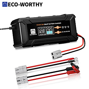 ECO-Worthy 12V/24V 20A Smart Battery Charger $33 + Free S/H