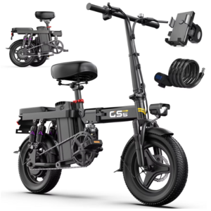 UPlee GS5 48V 10AH Folding EBike 14" Fat Tire (Black) $156 + Free Shipping
