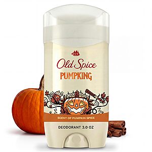Old Spice Aluminum Free Deodorant for Men, Fallidudes Limited Edition, 24/7 Frightful Freshness and Odor Protection, PumpKing Pumpkin Spice Scent, 3.0 oz