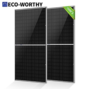 ECO-WORTHY N-Type 18BB Bifacial Solar Panels 2PCS 195W 18V Monocrystalline Solar Panel $151 + Free Shipping $151.4