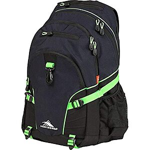 High Sierra Loop Backpack, Travel, or Work Bookbag with tablet sleeve, One Size, Midnight Blue/Black/Lime $16.55