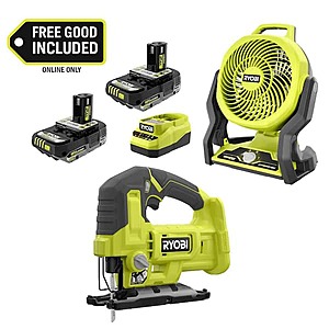 Ryobi ONE+ 18V Cordless Hybrid 7.5" Fan Kit w/ 2x 2Ah Batteries & Charger + FREE ONE+ 18V Cordless Jig Saw $134.00 + Free Shipping