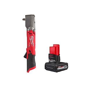 Milwaukee M12 FUEL 12V Lithium-Ion Brushless Cordless 3/8 in. Right Angle Impact Wrench with XC High Output 5.0 Ah Battery Pack $229