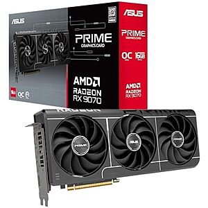 ASUS Prime Radeon RX 9070 EVO OC Edition 16GB GDDR6 Graphics Card $630 + Free S&H