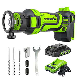 Greenworks 24v Speed Saw Rotary Cut Tool, 2Ah Battery and Charger Included $44.99