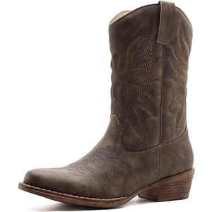 [Amazon] GLOBALWIN Women's Embroidered Western Mid-Calf Cowboy Boots - $16.99 w/ 50% Off Promo Code 'DULT134O' (Reg. $33.99) $16.99