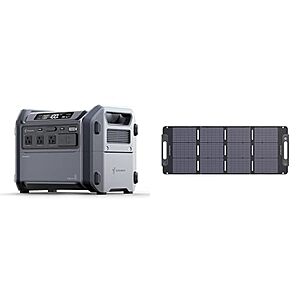 Segway Cube 1000 2200W Power Station and 100W Solar Panel Charger Bundle $476.12