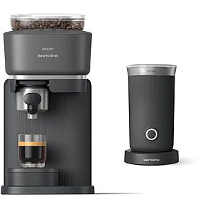 PHILIPS Baristina Espresso Machine & Milk Frother Bundle, Black $290.57