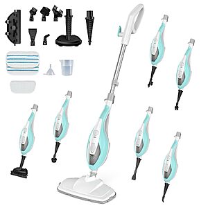 NEWBULIG 14-in-1 Steam Mop(Green/Grey/Pink) $37.95 + Free S&H at Amazon