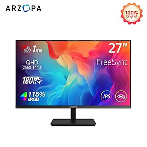 ARZOPA 27in 180Hz QHD 2K Gaming Monitor Fast IPS 2560x1440 $97 + Free Shipping