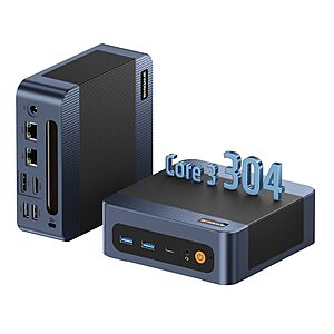 BOSGAME E6 ECO Mini PC: Intel Core 3 304, 12GB RAM, 512GB SSD, WiFi 7 $343