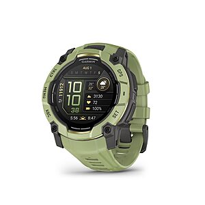 50mm Garmin Instinct 3 Rugged Outdoor GPS Smartwatch (Fern Green) $349.99 + Free S&H at Amazon