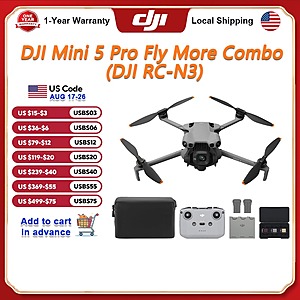 DJI Mini 5 Pro Fly More Combo (DJI RC-N3) Vlog Camera Drone 4K/60fps HDR Video $797 + Free Shipping $797.1