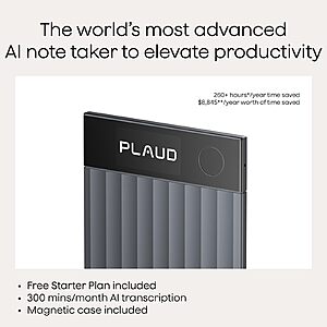 Plaud Note Pro AI Voice Recorder Transcribe & Summarize for Meetings Calls $159.99