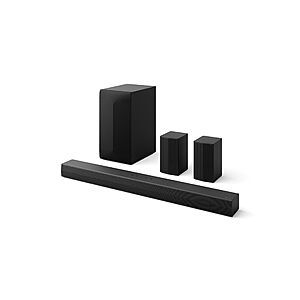 LG Amazon Exclusive S6FTR 5.1 ch. Home Theater Soundbar with Wireless Subwoofer, TV Synergy, Wow Interface (2026 Model) for $300