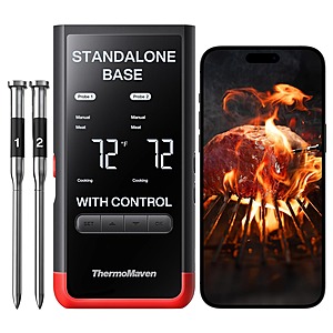 ThermoMaven P2 Smart Bluetooth Wireless Wi-Fi Meat Thermometer w/ 2 Probes $50 + Free Shipping