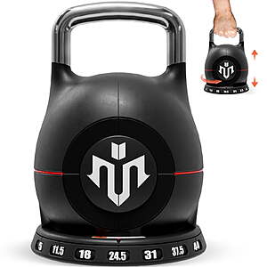 Mikolo 7-in-1 Quick Adjustable Kettlebell Set (5–44 lbs) $89.99 + Free S&H at Walmart