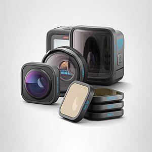 GoPro HERO13 Black + HB-Series Lens Collection - Includes Macro Lens, Ultra Wide Lens, 4 ND Filters, Anamorphic Lens, and Premium Case $599.99