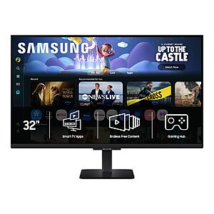 Samsung 32-Inch M5 (M50F) Series FHD Smart Monitor with Streaming TV, Speakers, HDR10, Gaming Hub $199.99