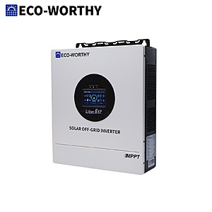 ECO-WORTHY 6KW Solar Inverter 48V DC-120V/240V AC Split Phase Off-Grid $479 + Free S/H