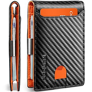 Amazon – RUNBOX RFID Blocking Slim Bifold Wallet w/ Money Clip $4.99 w/ Code + Deal
