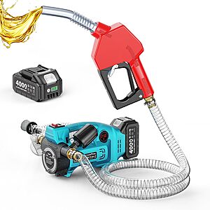 [Prime] SEESII 12GPM Cordless Diesel/Kerosene Fuel Transfer Pump Kit w/ 4.0Ah Battery & Auto-Stop Nozzle $75.79 + Free Shipping