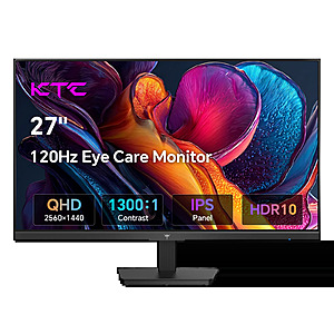 27" KTC 2560x1440 QHD 100Hz/120Hz IPS Gaming Monitor $82 + Free S/H