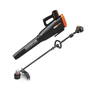 WORX Nitro Power Share 40-volt Cordless Battery String Trimmer and Leaf Blower and Combo Kit 4 Ah (Battery Included) (Charger Included) | WP925 $184.99