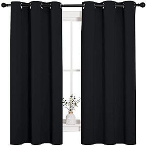 $9.47* | 2-Panel 42" x 63" Nicetown Insulated Grommet Blackout Curtains at Amazon