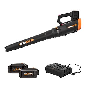WORX Nitro Power Share Quiet Tech 40-volt 530-CFM 180-MPH Battery Handheld Leaf Blower 4 Ah Battery Included Charger Included one_size | WP591 $104.99