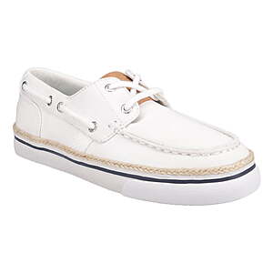 $12.99: Chaps Women’s York Deck Boat Shoe Sneaker(White/Navy, Size 6~ 11, Except Size 8) at Walmart.com