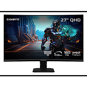 GIGABYTE 27" QHD 2K 1440p 180Hz Curved 1500R VA Gaming Monitor $119.60 + Free S/H