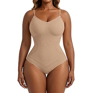 Xcutting Women's V-Neck Seamless Slimming Bodysuit Shapewear (2 colors) $7.49 + Free Shipping w/ Prime or on $35+