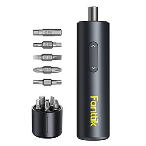 Fanttik S1 Capsule Cordless Electric Screwdriver w/ 5-Piece Double-Ended Bit Set (Grey or Pink) $26.39 + Free Shipping w/ Prime or on $35+
