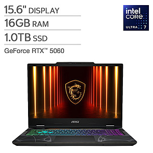 MSI Cyborg 15.6" Gaming Laptop - Intel Core 7 240H - NVIDIA RTX 5060 - 1920x1080 - 16GB RAM - 1TB SSD - Windows 11 $1199.99