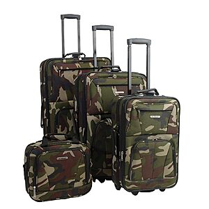 4-Piece Rockland Softside Expandable Luggage Set (14" Tote/19"/24"/28", Camo) $71 + Free Shipping