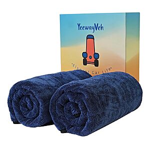Amazon – YeewayVeh 2-Pack 48" x 32" Car Drying Towels $13.49 w/ Code