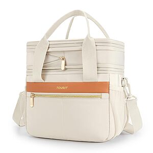 TOURIT Insulated Lunch Box Bag(Beige/Grey) $9.99 + Free S&H w/ Prime or $35+
